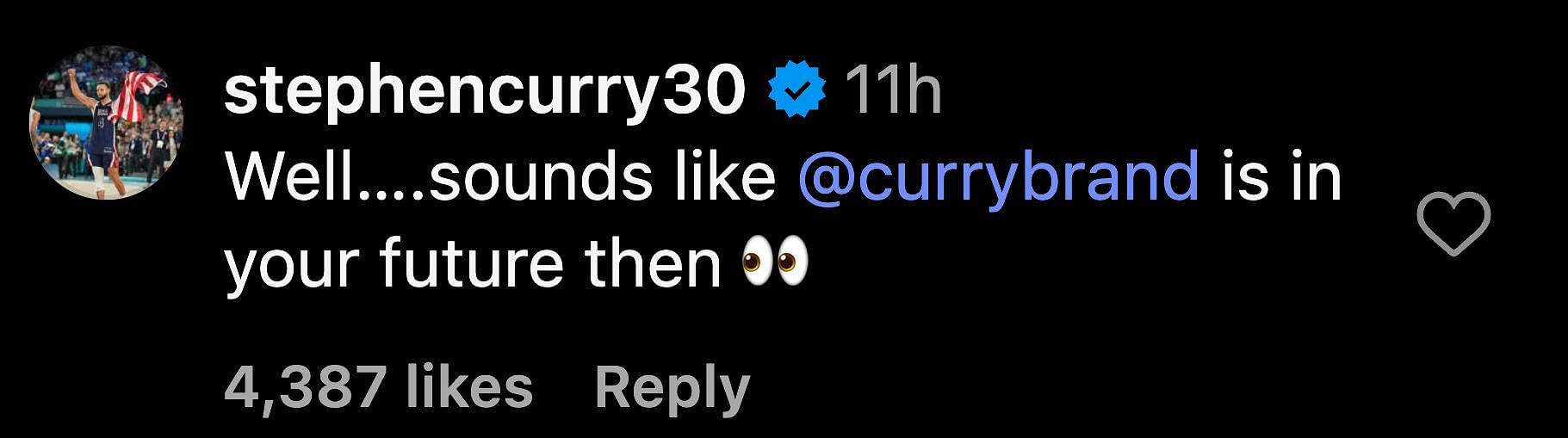 Steph Curry's comment